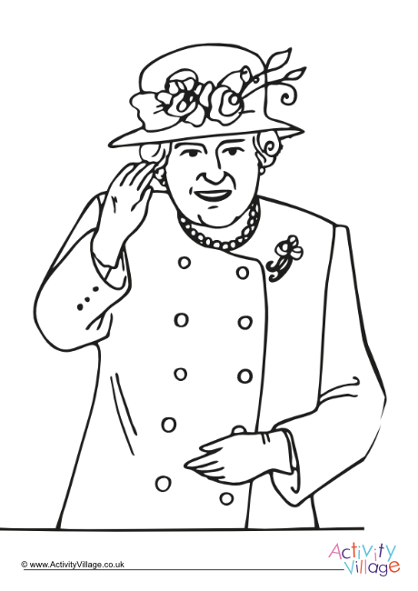 Queen Elizabeth balcony appearance colouring page