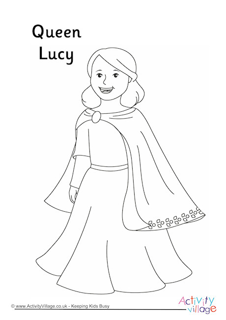 Queen Lucy colouring page
