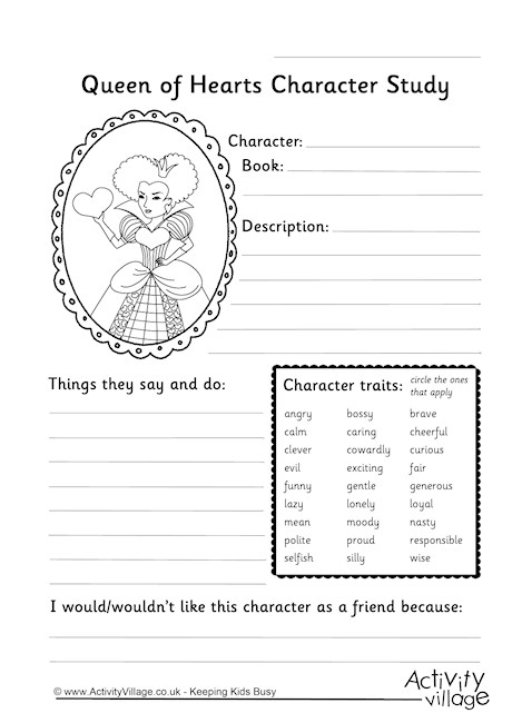 Queen of Hearts Character Study