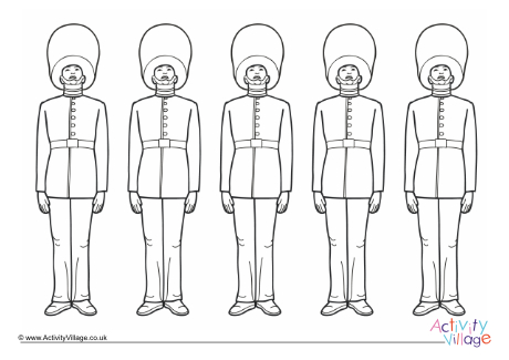 Queen's Guard colouring bookmarks Queen's Guard colouring bookmarks