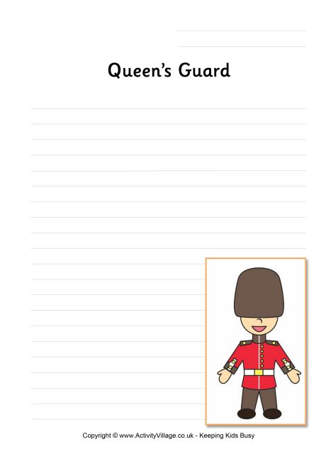 Queen's Guard writing page
