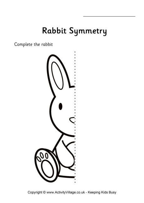 Rabbit symmetry worksheet Rabbit symmetry worksheet