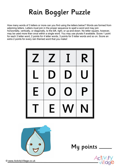 Rain Boggler Puzzle