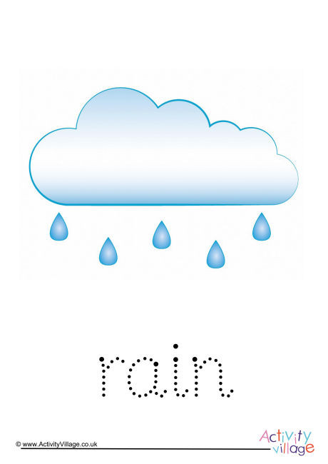 Rain Word Tracing