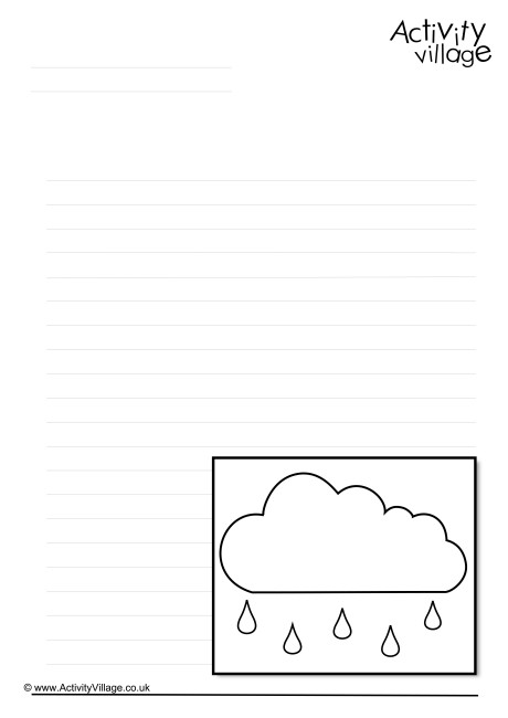Rain Writing Page