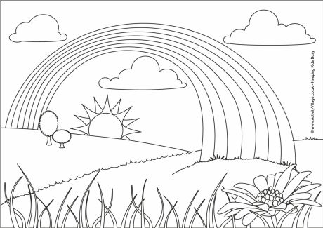 Download Rainbow Colouring Page 2