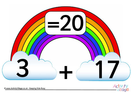 Rainbow number bonds posters to 20 Rainbow number bonds posters to 20