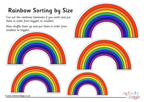 Rainbow Size Sorting Rainbow Size Sorting