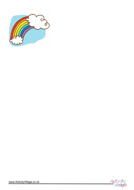 Rainbow Writing Paper 2