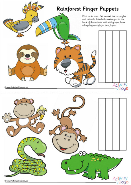 Rainforest Finger Puppets