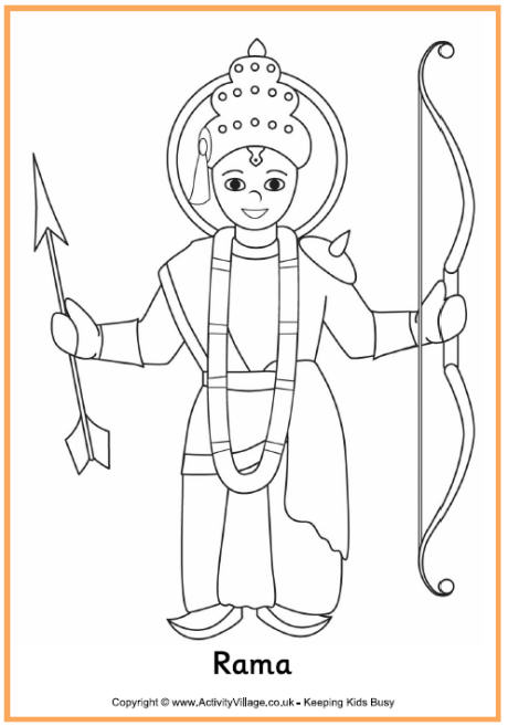 Rama colouring page