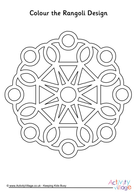 Rangoli colouring page 11