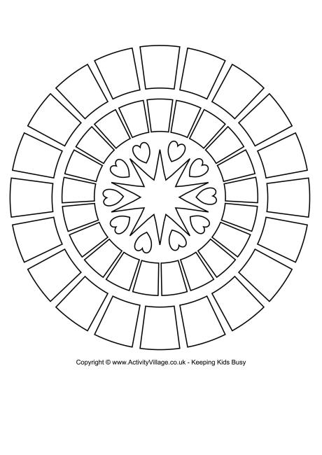 Rangoli colouring page 2