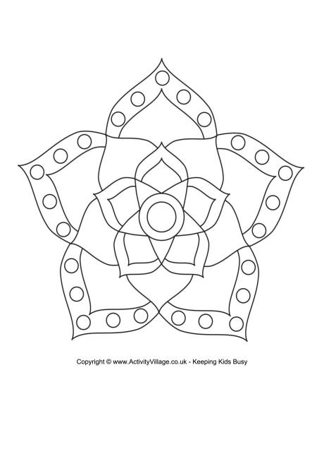 Rangoli colouring page 6