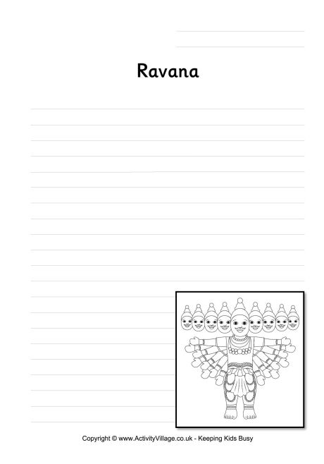 Ravana writing page