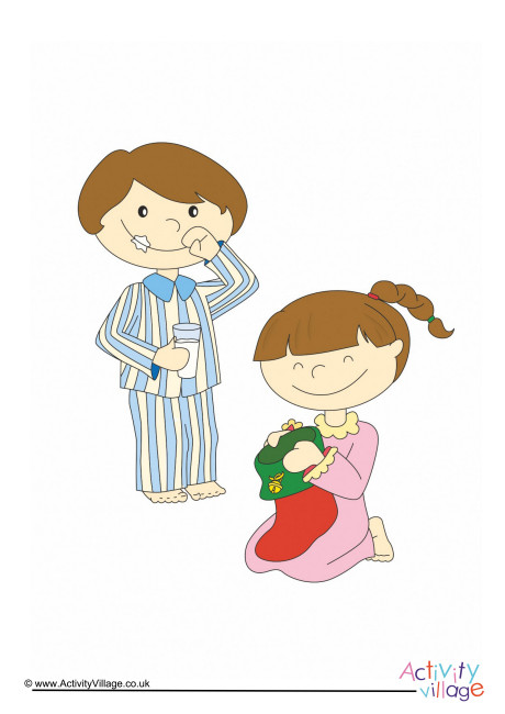 Ready for Bed on Christmas Eve Poster