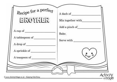 Recipe for a perfect brother