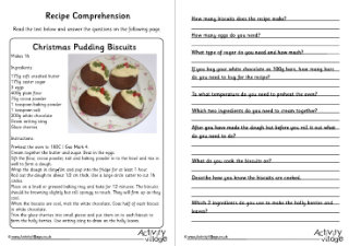 Recipe Worksheets