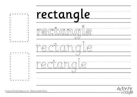 Rectangle Handwriting Worksheet