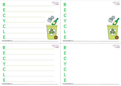 Recycle Acrostic Poem Printable