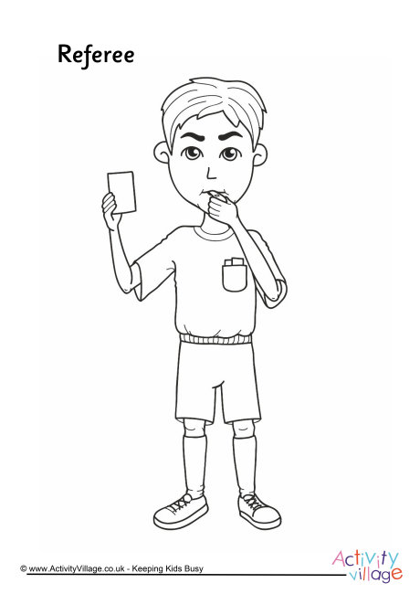 Referee colouring page