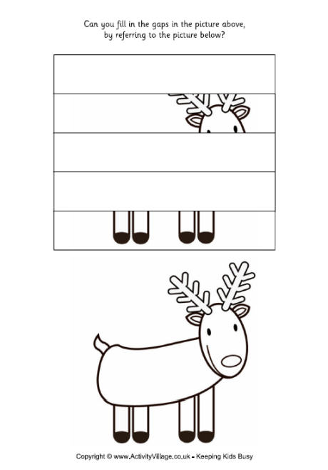 Complete the reindeer puzzle