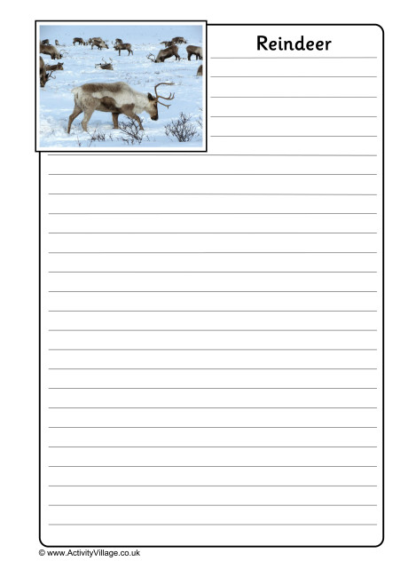 Reindeer Notebooking Page 