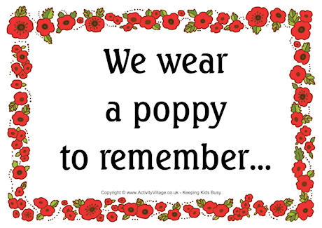 Remember poppy poster - framed