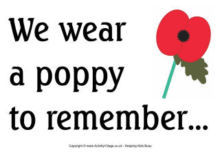 Remembrance Day Printables