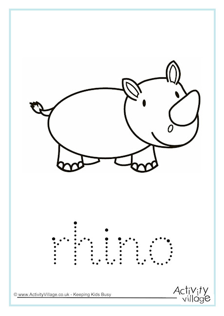 Rhino Word Tracing