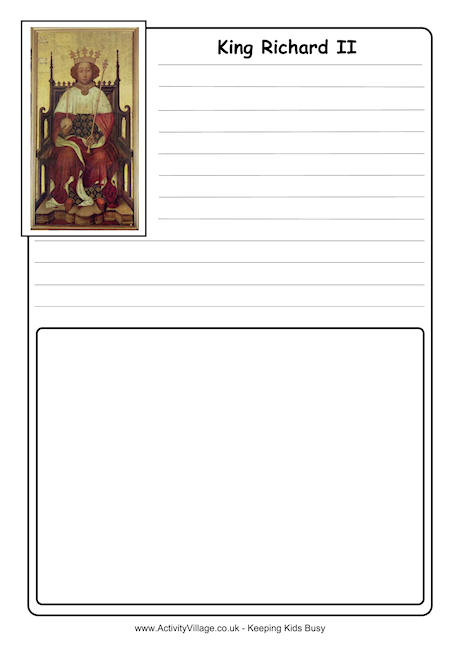 Richard II notebooking page