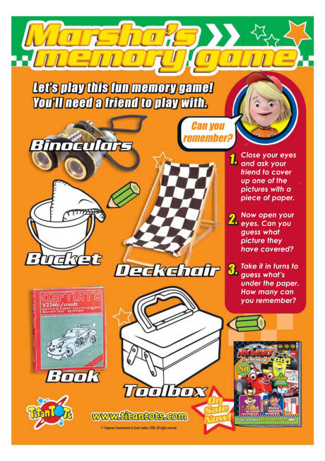 Roary memory game