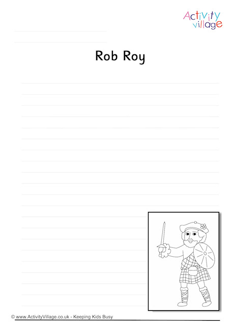 Rob Roy Writing Page