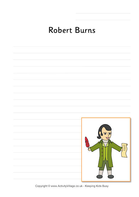 Robert Burns writing page