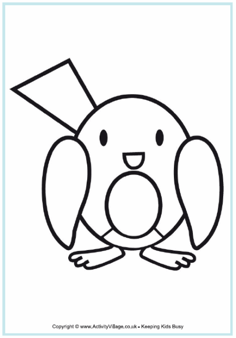 Robin colouring page