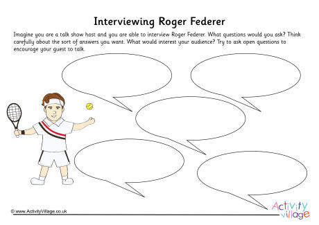 Roger Federer Interview Worksheet Roger Federer Interview Worksheet