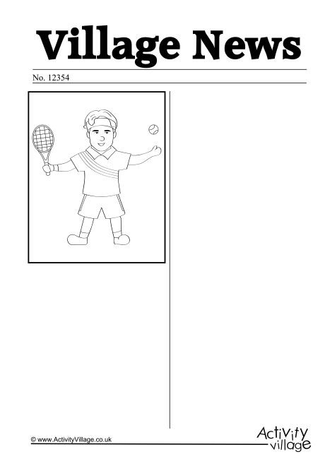 Roger Federer Newspaper Writing Prompt