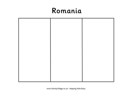 Romania Flag Colouring Page