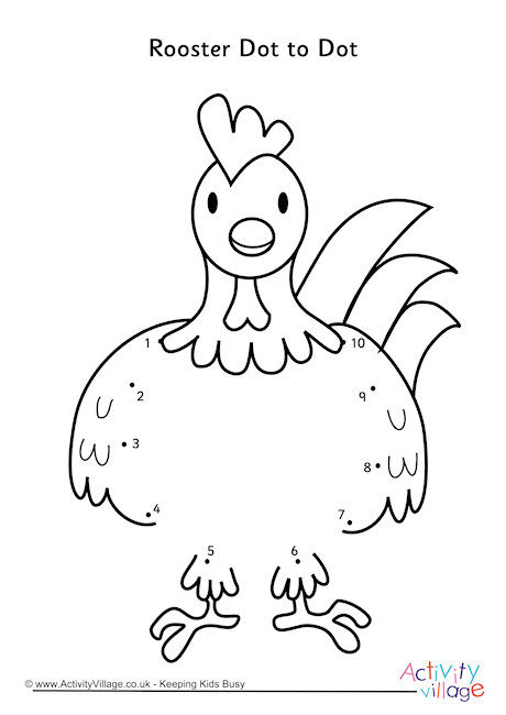 Rooster Dot To Dot
