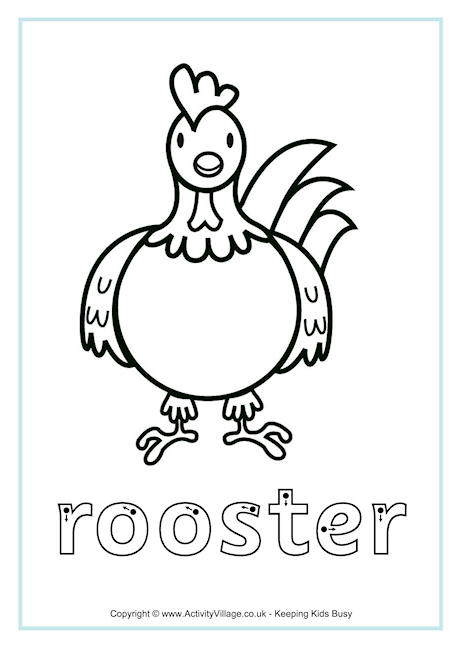 Rooster finger tracing Rooster finger tracing