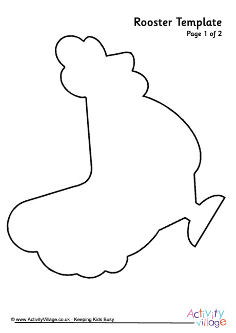 Rooster template 2 Rooster template 2