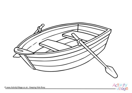 Rowing Boat Colouring Page Rowing Boat Colouring Page
