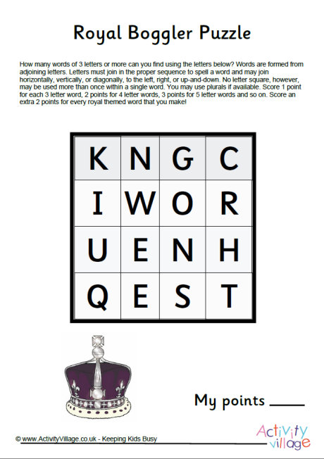 Royal boggler puzzle