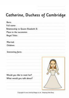 Royal Family Worksheets