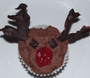 Rudolph cupcakes - detail