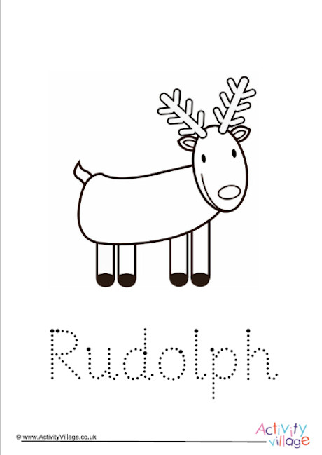 Rudolph Word Tracing