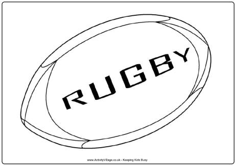 Download Rugby Ball Colouring Page