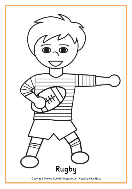 Download Rugby Colouring Page