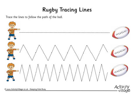 Rugby tracing lines