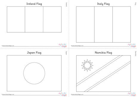 Rugby World Cup 2019 flag colouring pages